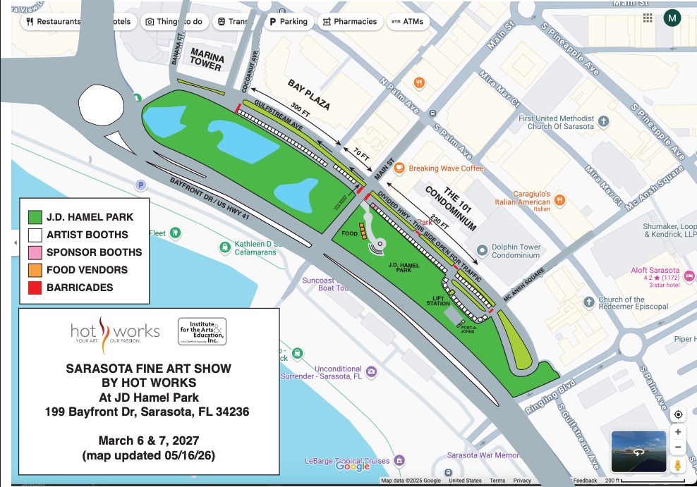 Sarasota Fine Art Show show map