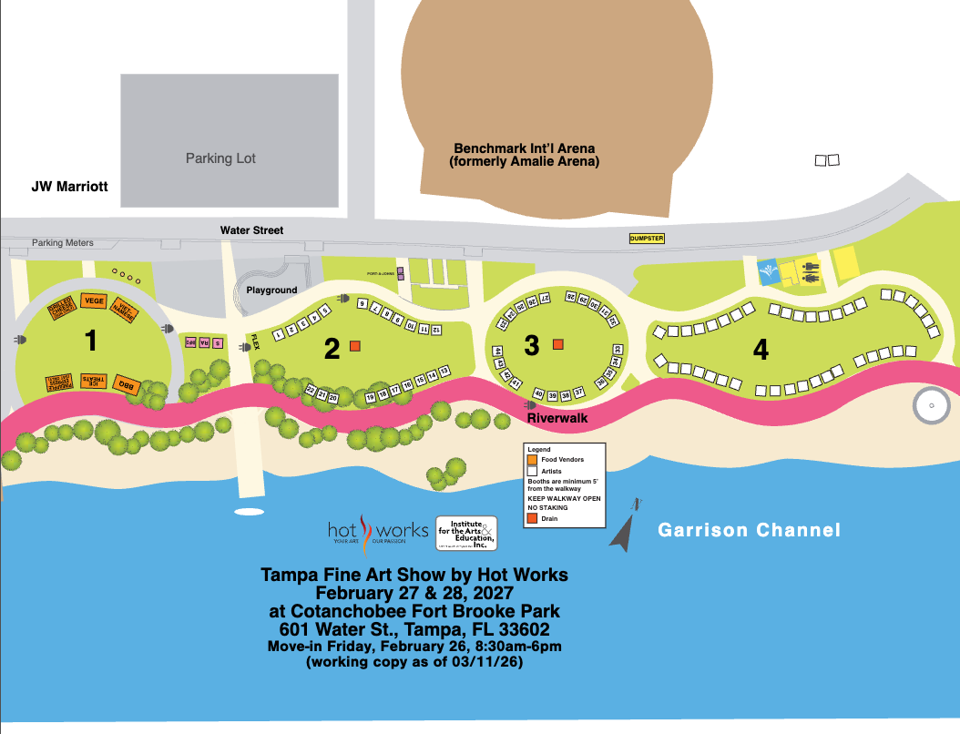 Tampa Fine Art Show show map