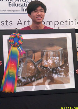 Daniel-Pan Virginia Griffith, Mixed Media, Age 12, Asheville Middle School